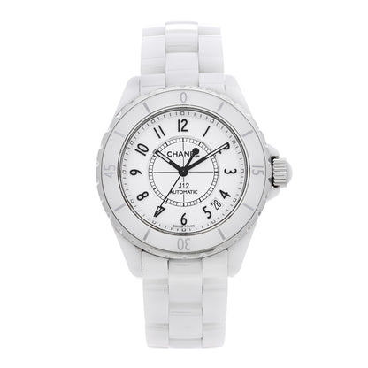 Chanel Stainless Steel Ceramic 38mm J12 Automatic Watch White White 1 of 5