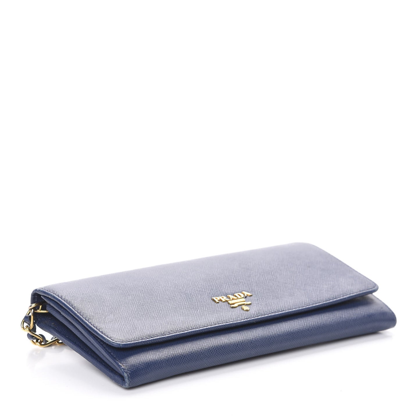Saffiano Metal Oro Chain Wallet Bleuette