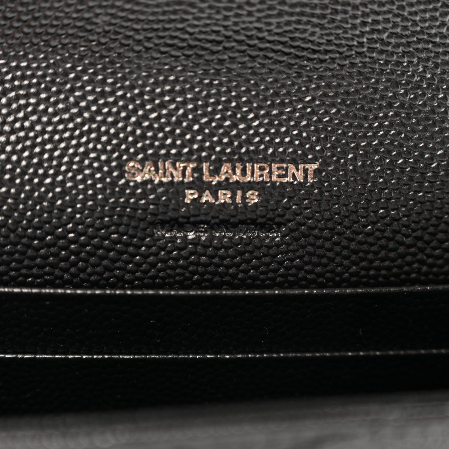 Grain De Poudre Matelasse Chevron Small Monochrome Monogram Envelope Wallet Black