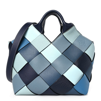 Loewe Calfskin Woven Small The Surplus Collection Basket Bag Steel Crystal 1 of 9