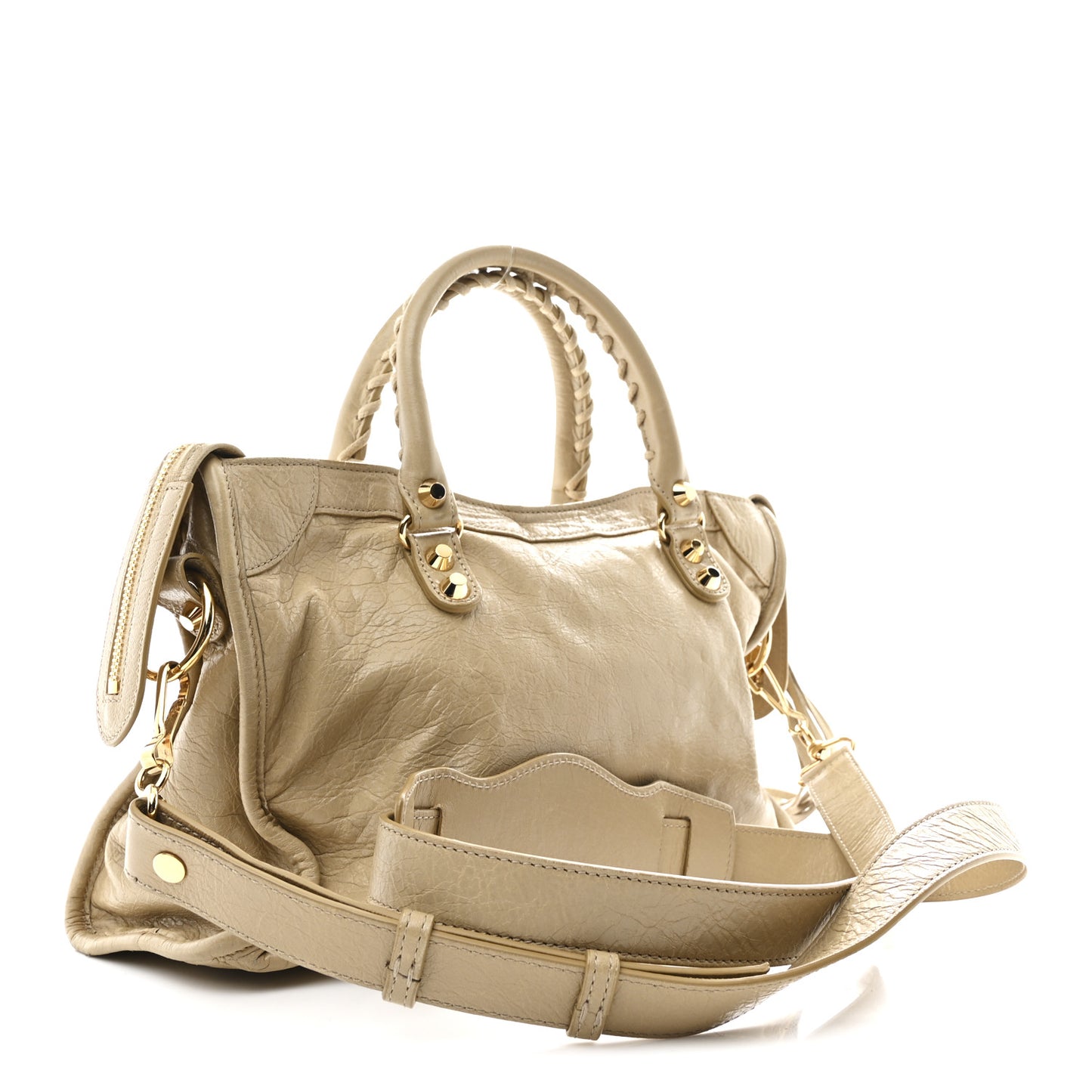 Agneau Classic Gold Hardware S City Beige Sable
