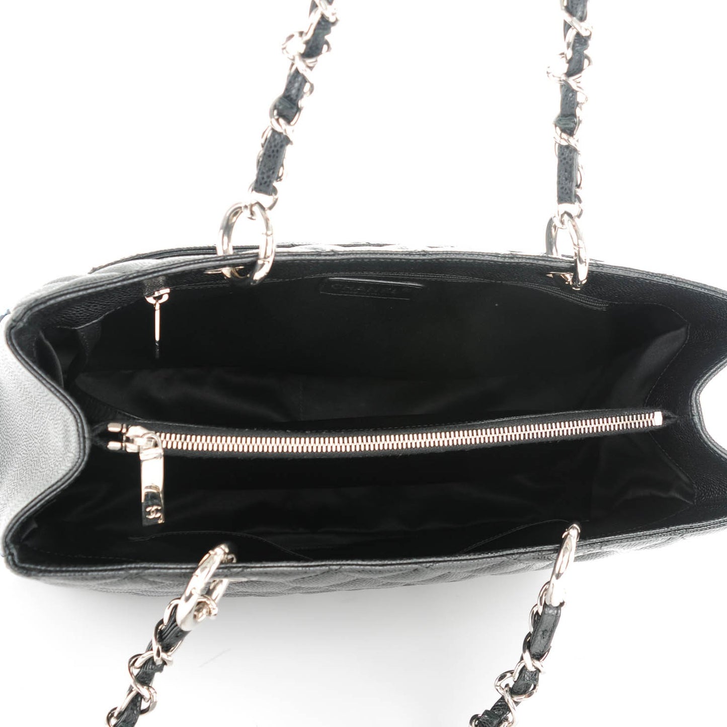 Caviar Quilted Grand Shopping Tote GST Black
