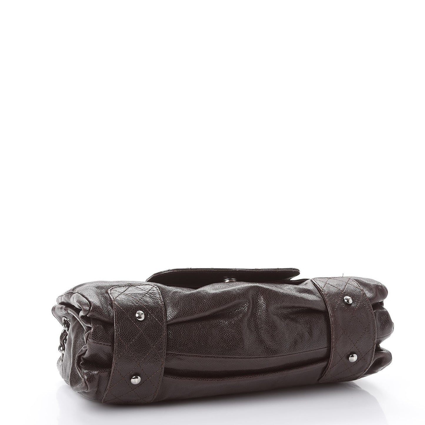 Glazed Caviar Pocket In The City Tote Brown