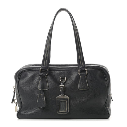 Prada Vitello Daino Bowler Black 1 of 14