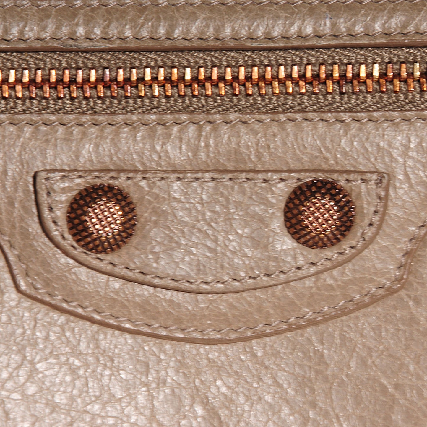 Agneau Giant 12 Rose Gold Hardware Money Wallet Papyrus