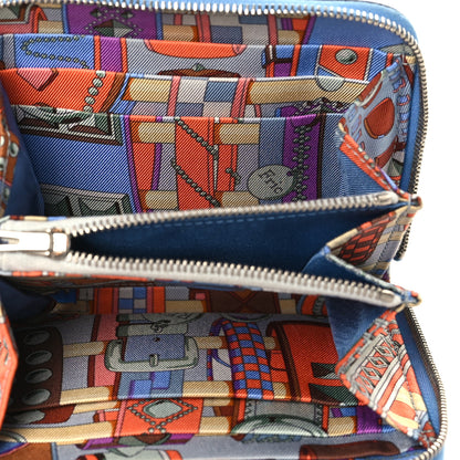 Hermes Epsom Silk'in Compact Wallet Bleu Paradis 5 of 7