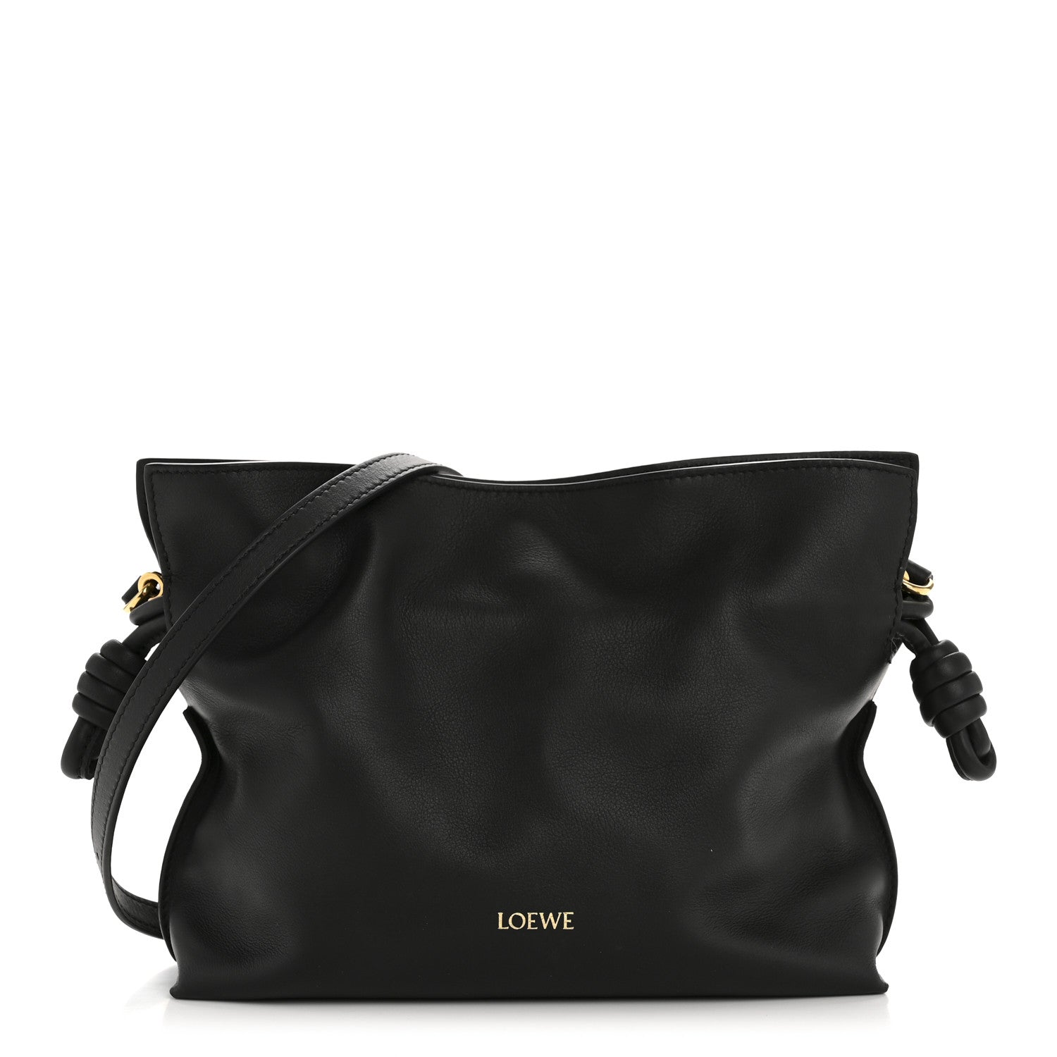 Loewe Calfskin Mini Flamenco Knot Clutch Black 1 of 11