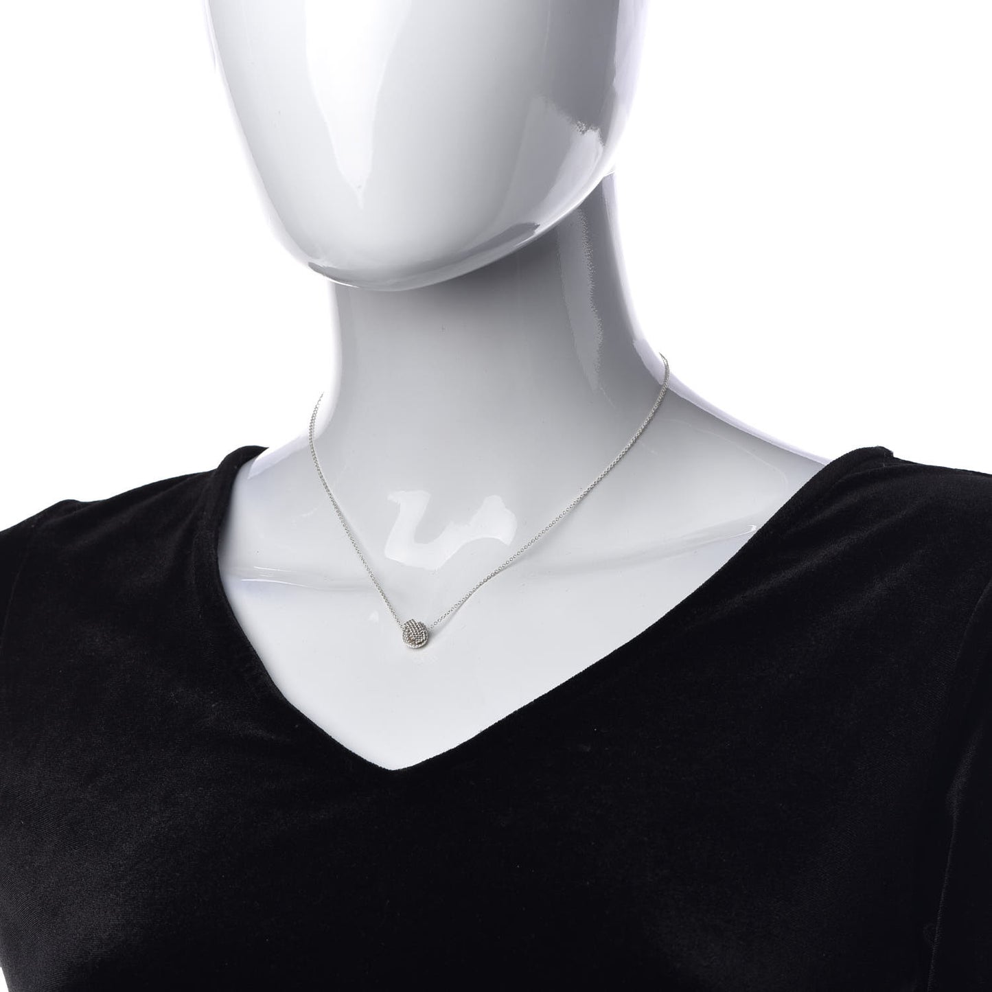 Sterling Silver Twist Knot Pendant Necklace