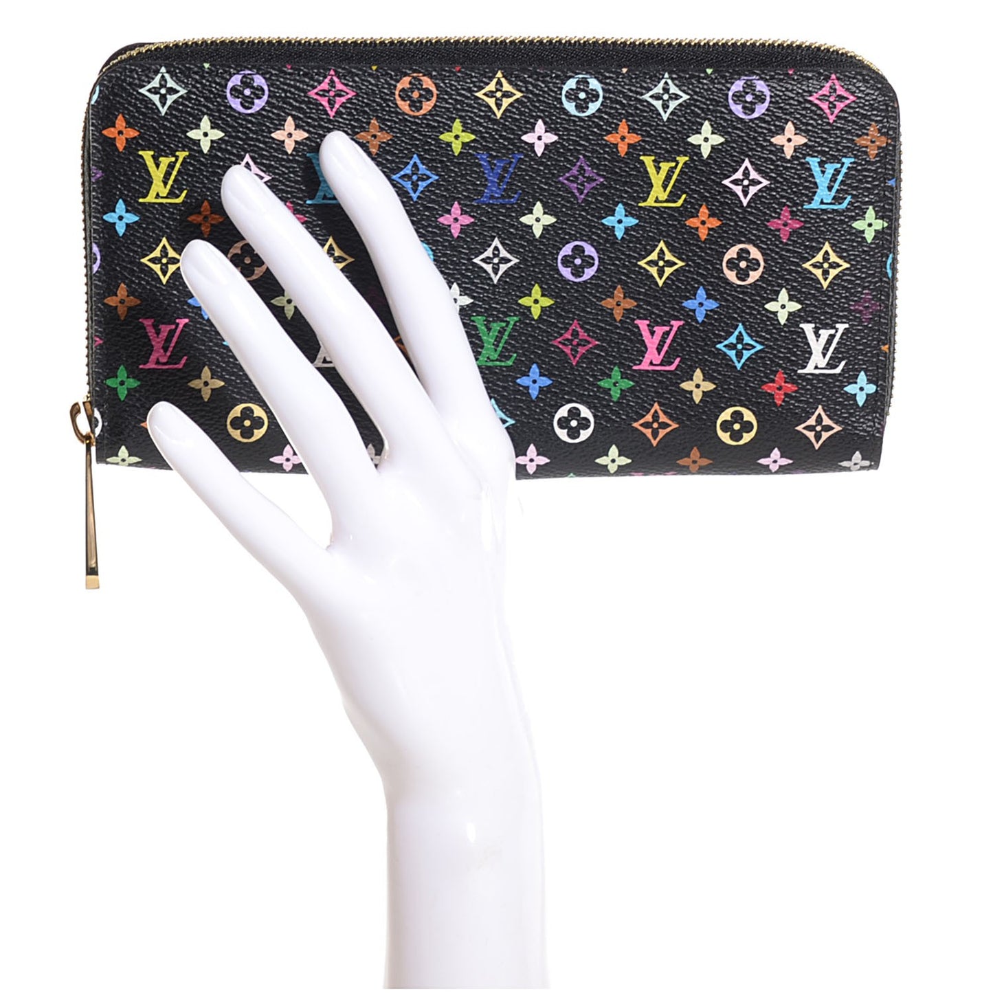 Monogram Multicolor Zippy Wallet Black Violet