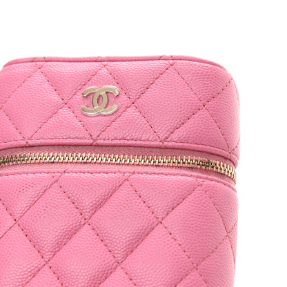 Chanel Caviar Quilted Phone Holder With Chain Pink 15 of 16