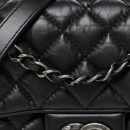 Chanel Aged Calfskin Quilted Small Easy Flap Black 8 of 13