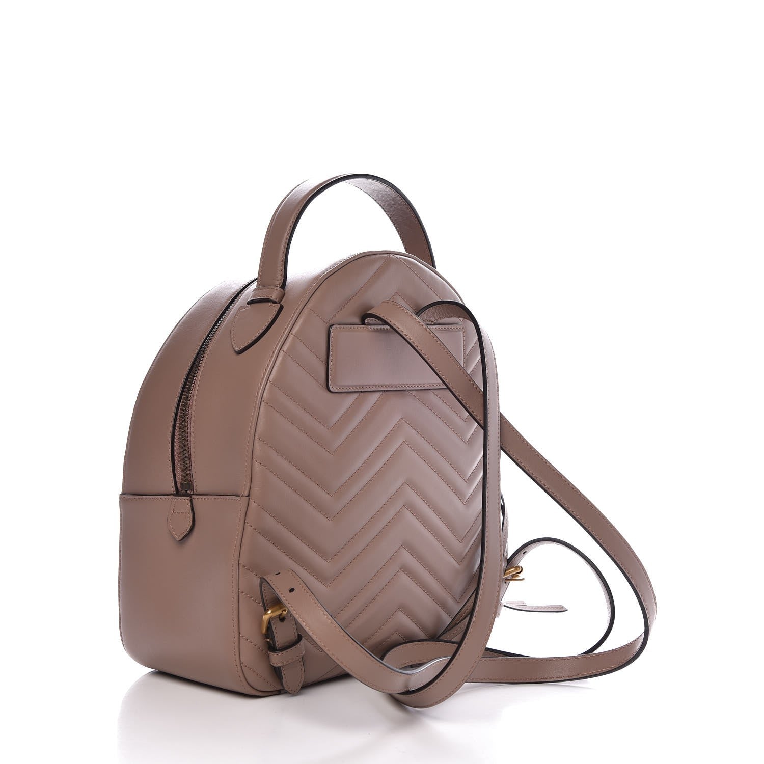 Gucci Calfskin Matelasse GG Marmont Backpack Porcelain Rose 3 of 9