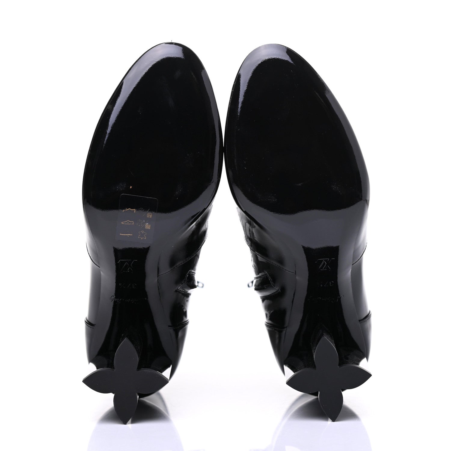 Louis Vuitton Patent Silhouette Ankle Boots 37.5 Black 5 of 9