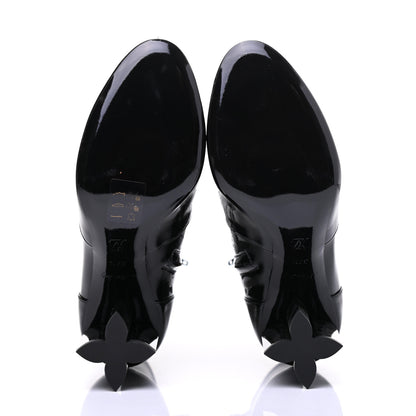 Louis Vuitton Patent Silhouette Ankle Boots 37.5 Black 5 of 9