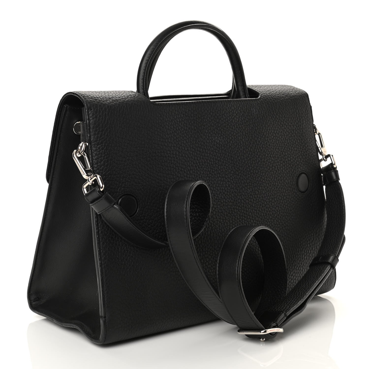 Christian Dior Grained Calfskin Medium Diorever Flap Black 3 of 12
