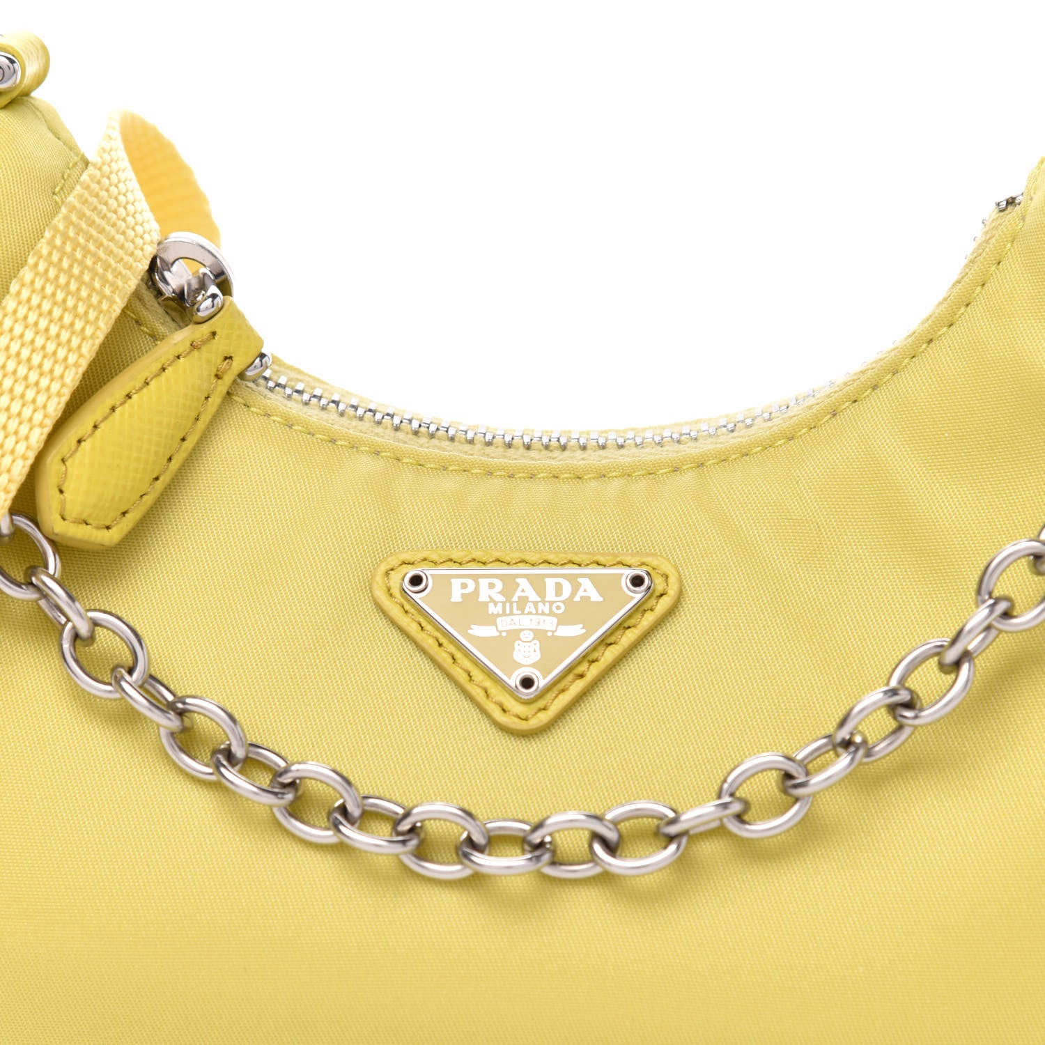 Prada Tessuto Nylon Saffiano Mini Re-Edition 2000 Shoulder Bag Ananas 10 of 10