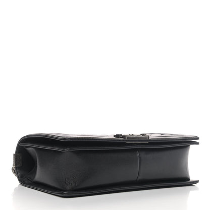 Chanel Caviar Chevron Quilted New Medium Boy Flap Black 3 of 5
