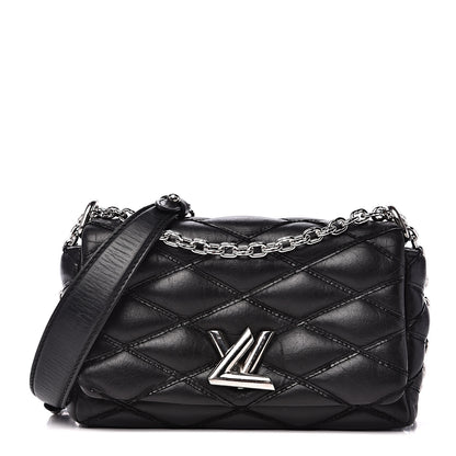 Louis Vuitton Lambskin Malletage GO-14 PM Black 1 of 17