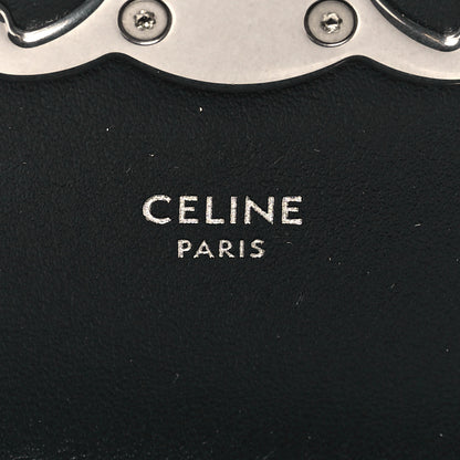 Celine Sequin Calfskin Mini Triomphe Black 6 of 10