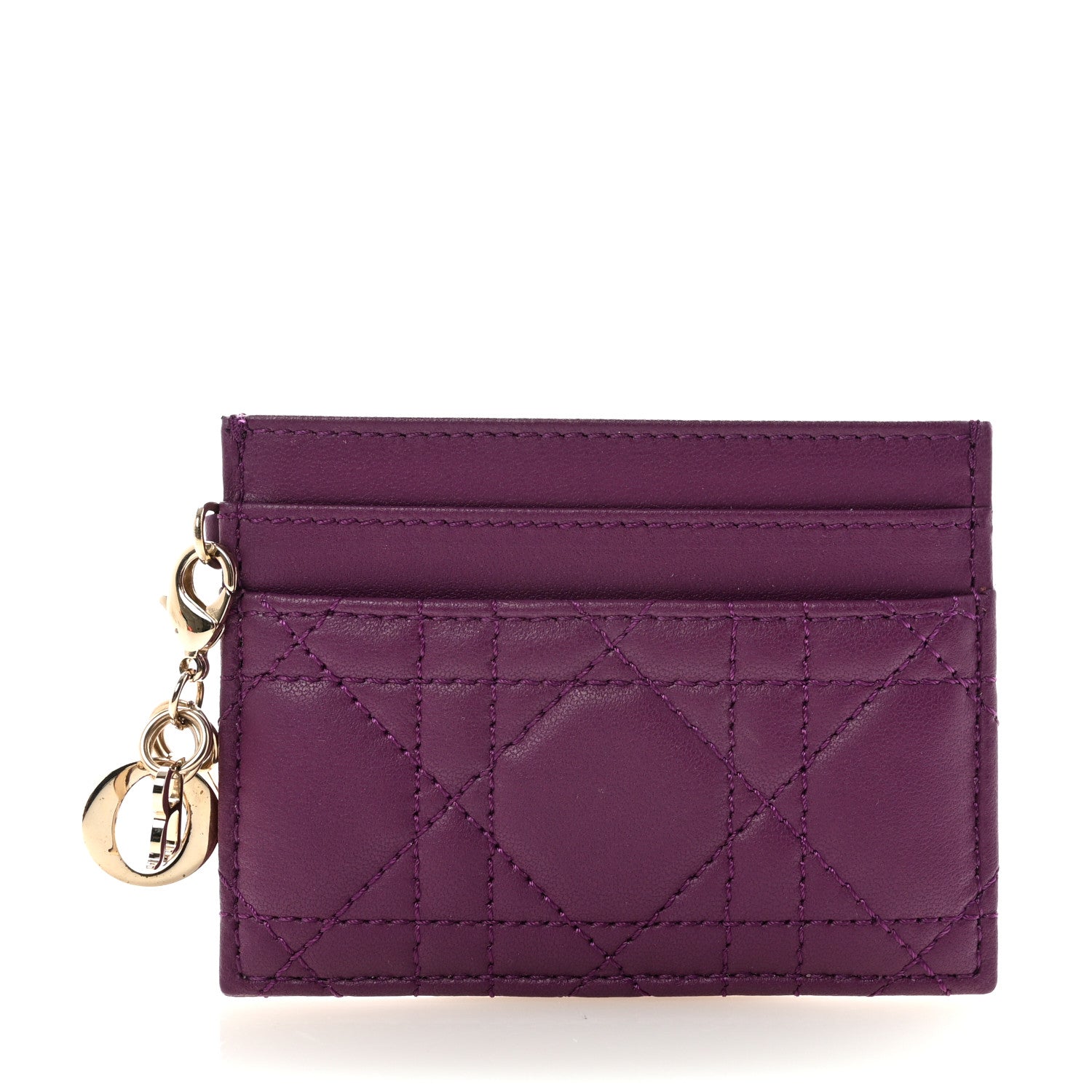 Christian Dior Lambskin Cannage Lady Dior Card Holder More 1 of 7