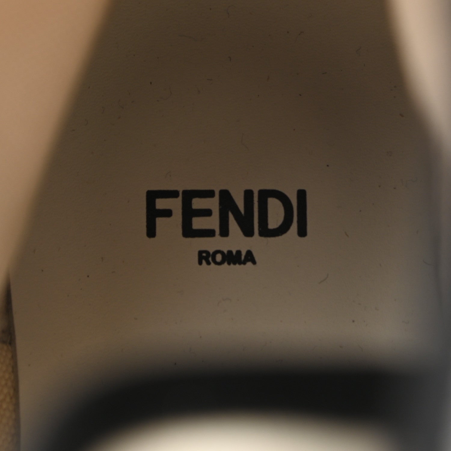 Fendi Canvas Floral Print Logo Bi-Color Womens Biker Boots 37.5 White Black 7 of 8