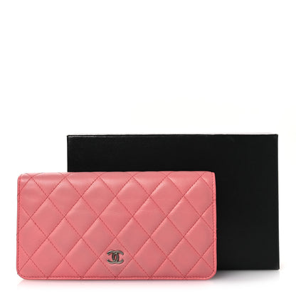 Chanel Lambskin Quilted Yen Wallet Pink 14 of 14