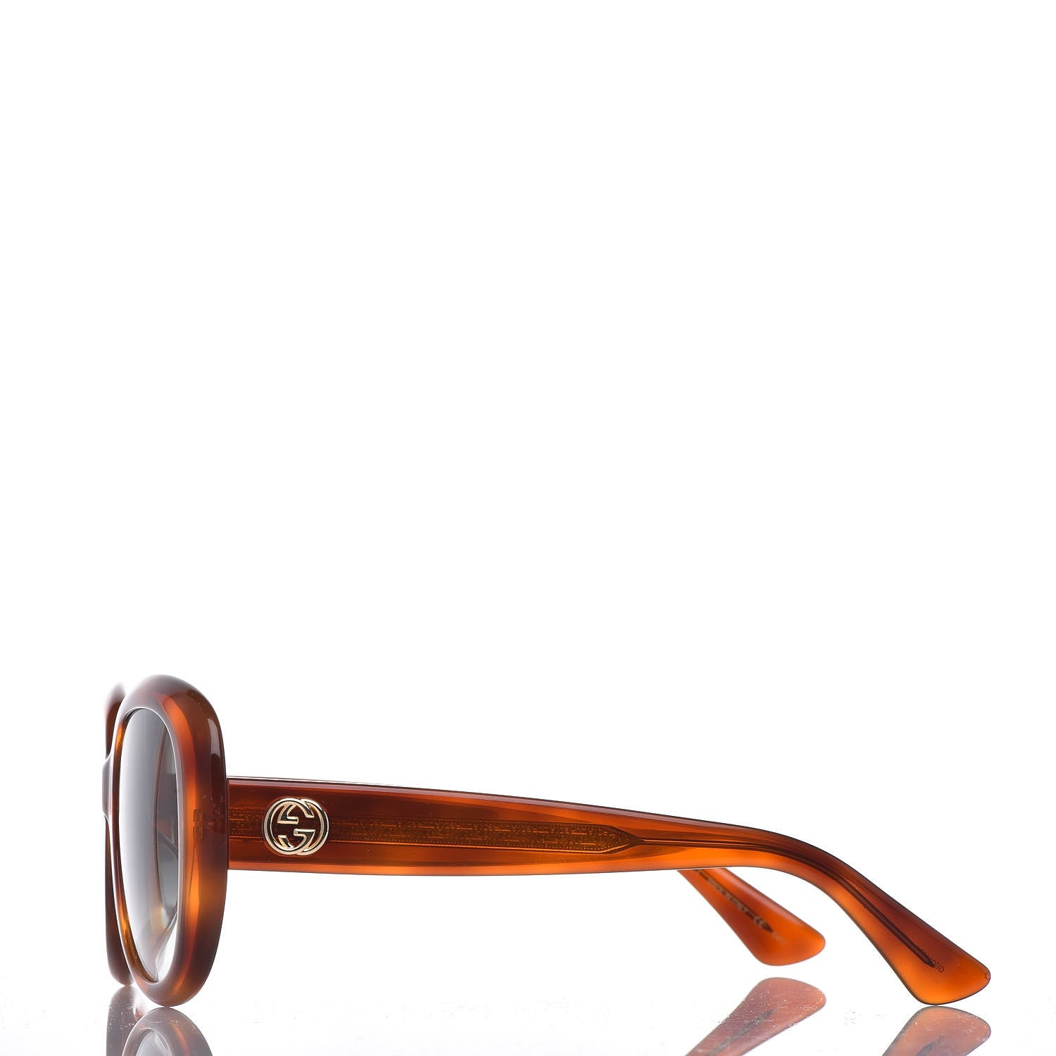 Gucci Round Sunglasses GG0140SA Avana Green 3 of 7