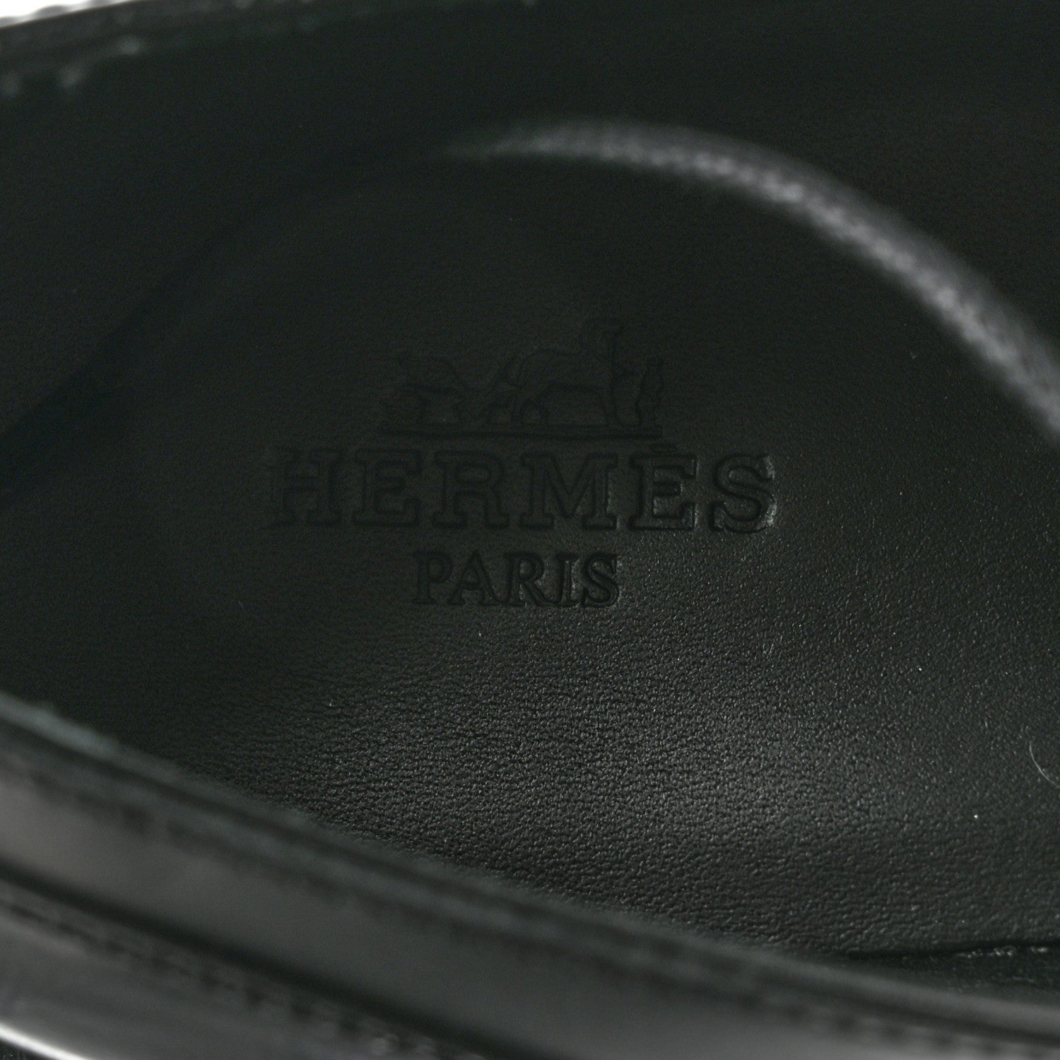 Hermes Calfskin First Derby Shoes 37.5 Black 6 of 9