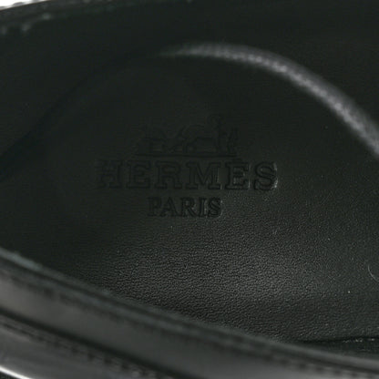 Hermes Calfskin First Derby Shoes 37.5 Black 6 of 9