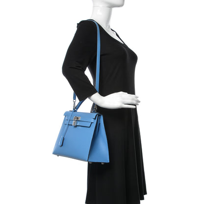 Hermes Epsom Kelly Sellier 28 Bleu Paradise 2 of 36