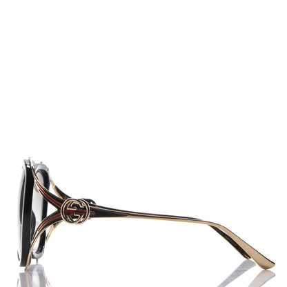 Gucci Round Frame Injected GG0226S Sunglasses Black 3 of 7