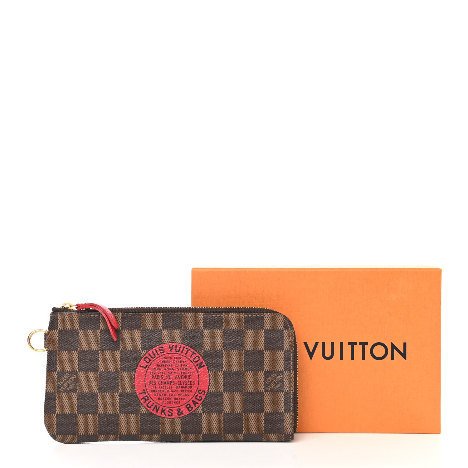 Louis Vuitton Damier Ebene Complice Trunks and Bags Wallet Red 7 of 7
