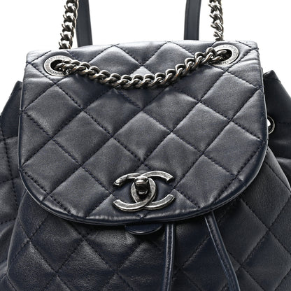 Chanel Lambskin Quilted Daily Supple Backpack Blue 8 of 10