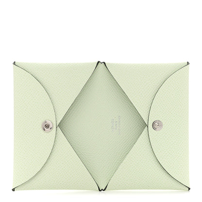Hermes Epsom Calvi Card Case Vert Fizz 5 of 8