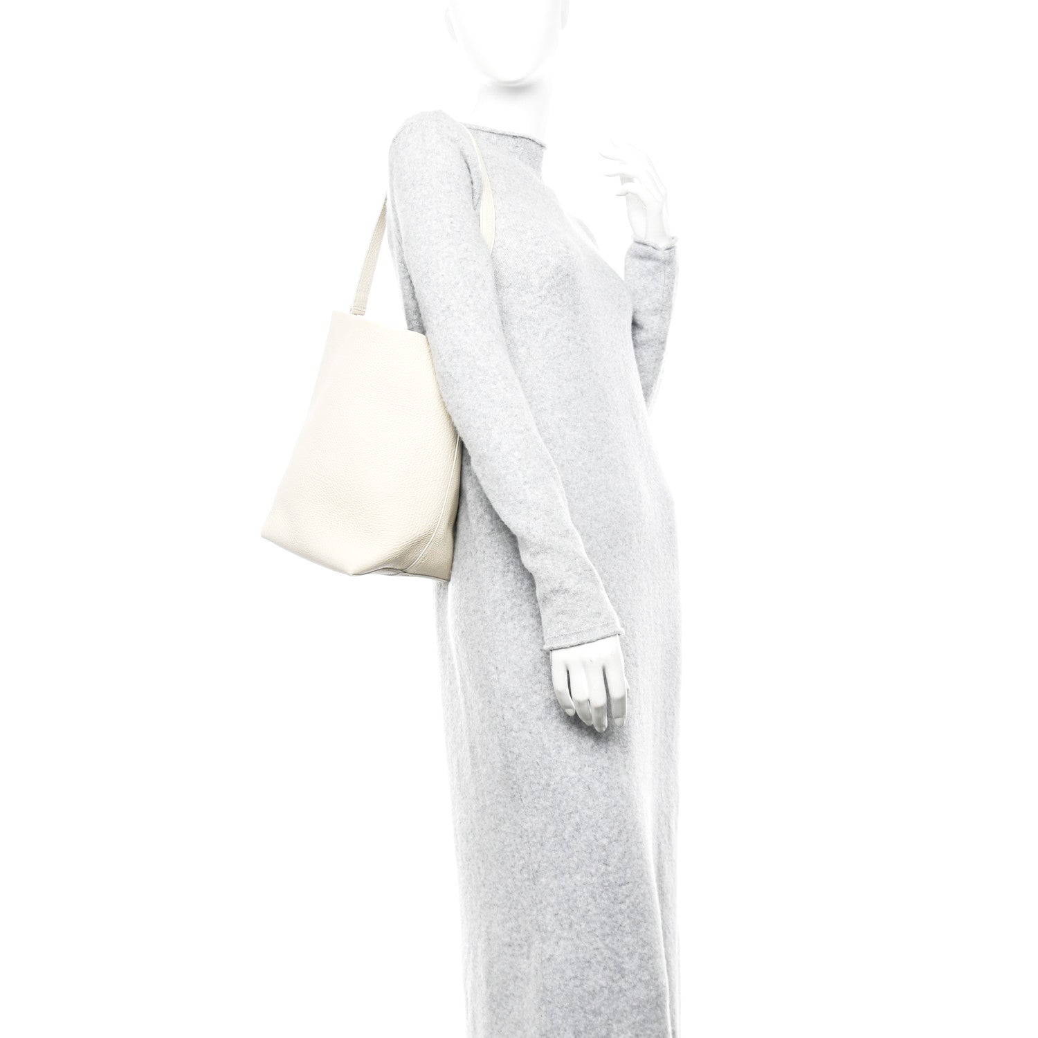 The Row Grained Calfskin Medium N/S Park Tote Ivory 2 of 11