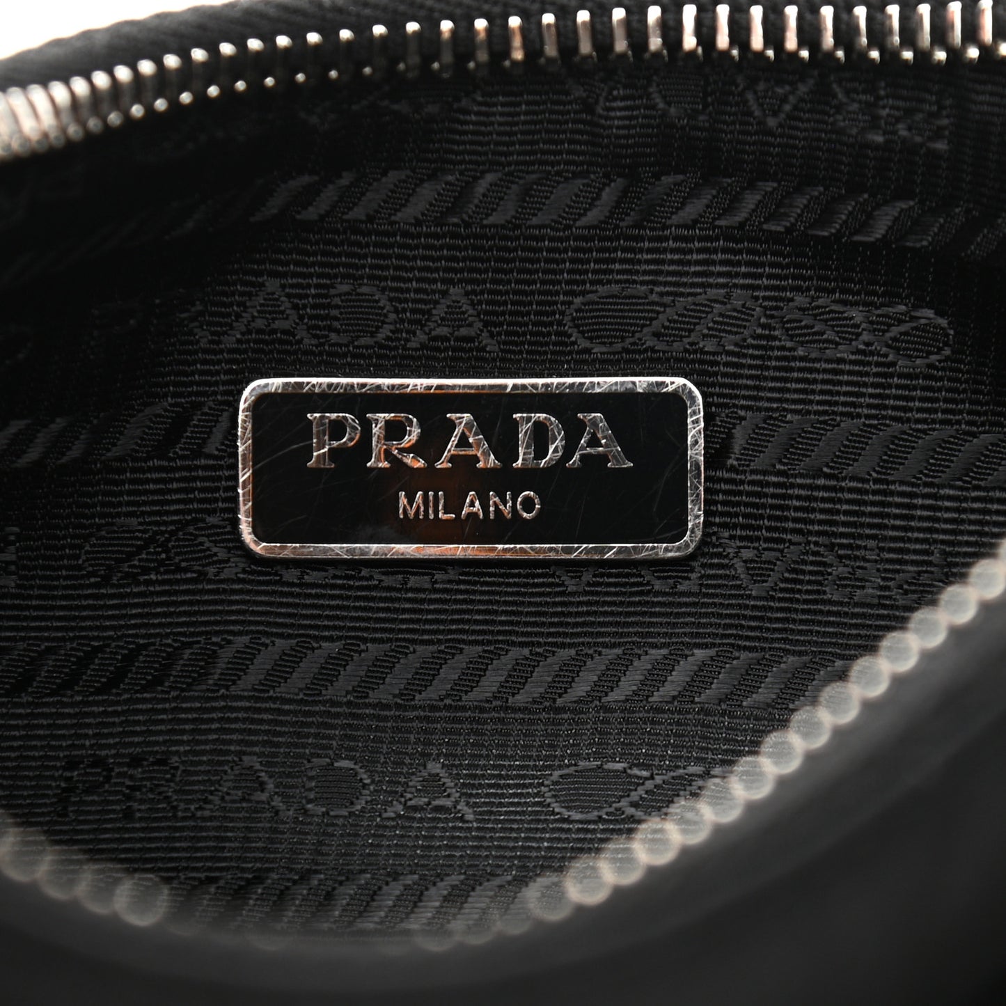Tessuto Nylon Saffiano Mini Re-Edition 2005 Bag Black
