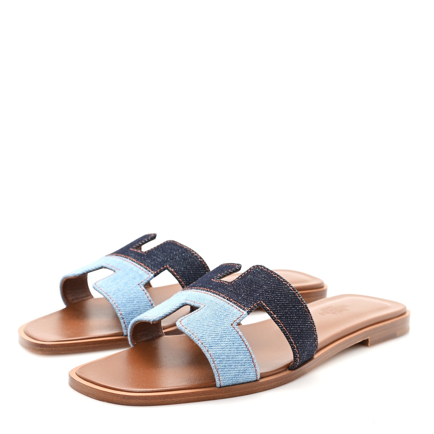 Denim Canvas Oran Sandals 37.5 Bleu Brut Bleu Clair