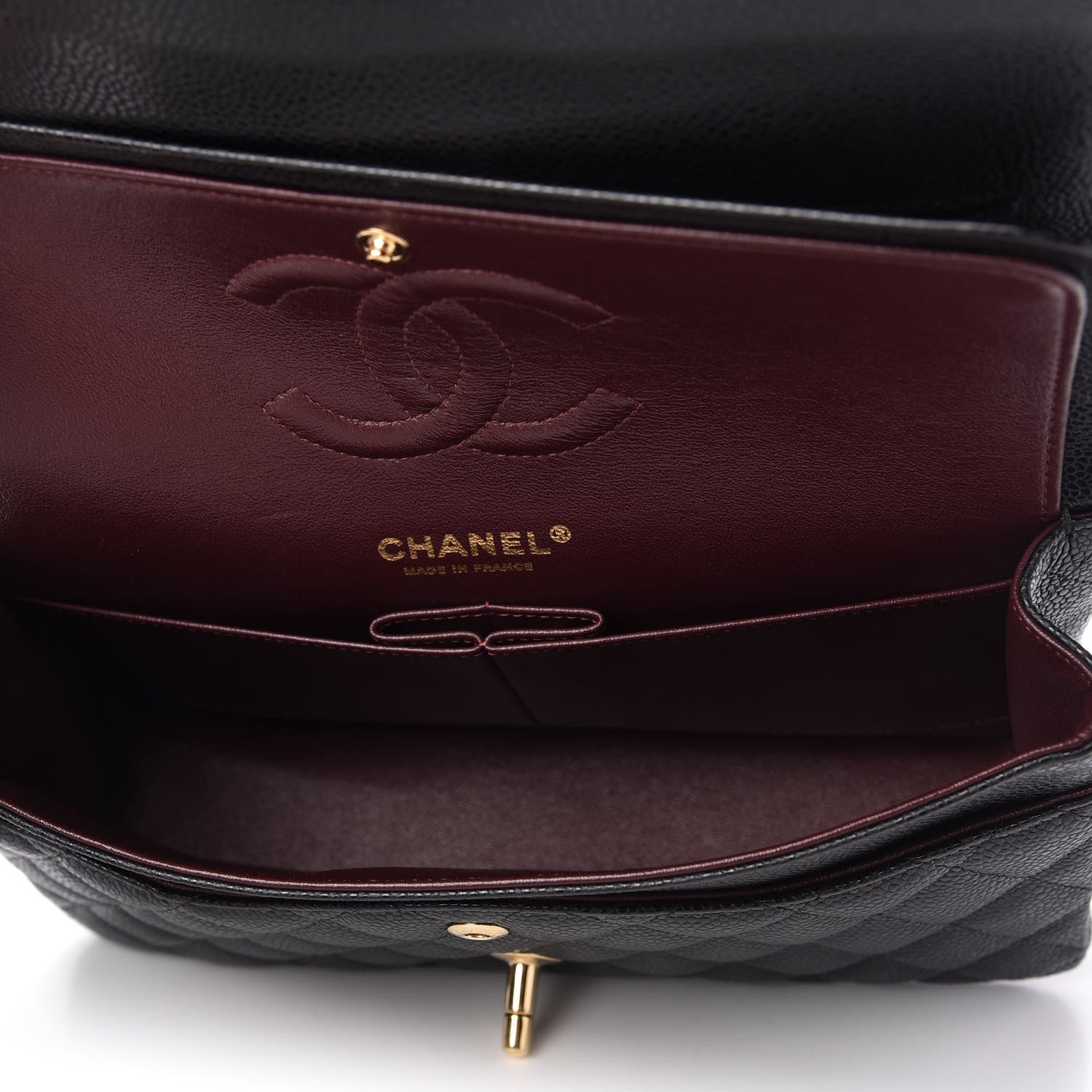 Chanel Caviar Quilted Medium Double Flap Black 5 of 10
