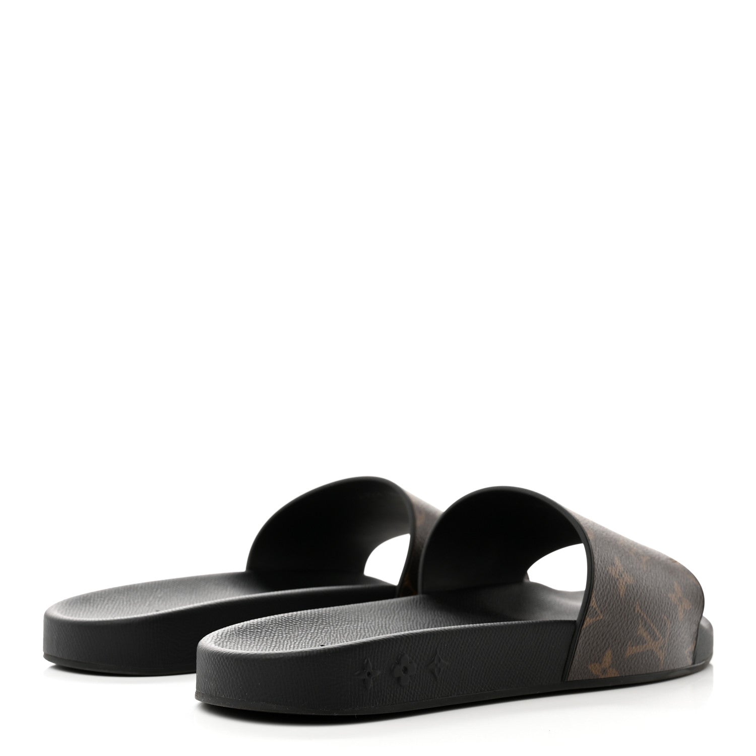 Louis Vuitton Rubber Monogram Eclipse Mens Waterfront Mules 9.5 Black 4 of 9