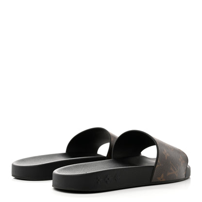 Louis Vuitton Rubber Monogram Eclipse Mens Waterfront Mules 9.5 Black 4 of 9