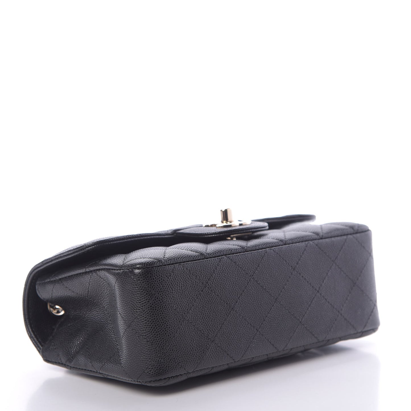 Caviar Quilted Mini Rectangular Flap Black