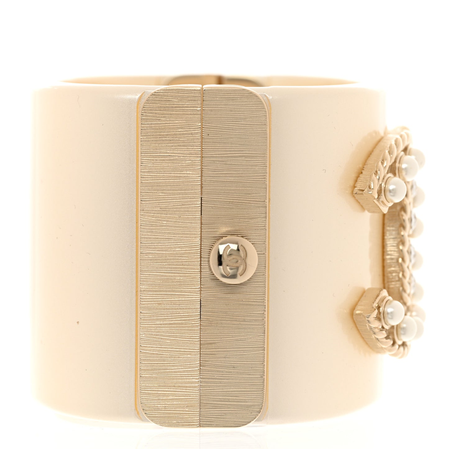 Resin Crystal Pearl April In Paris CC Cuff Beige