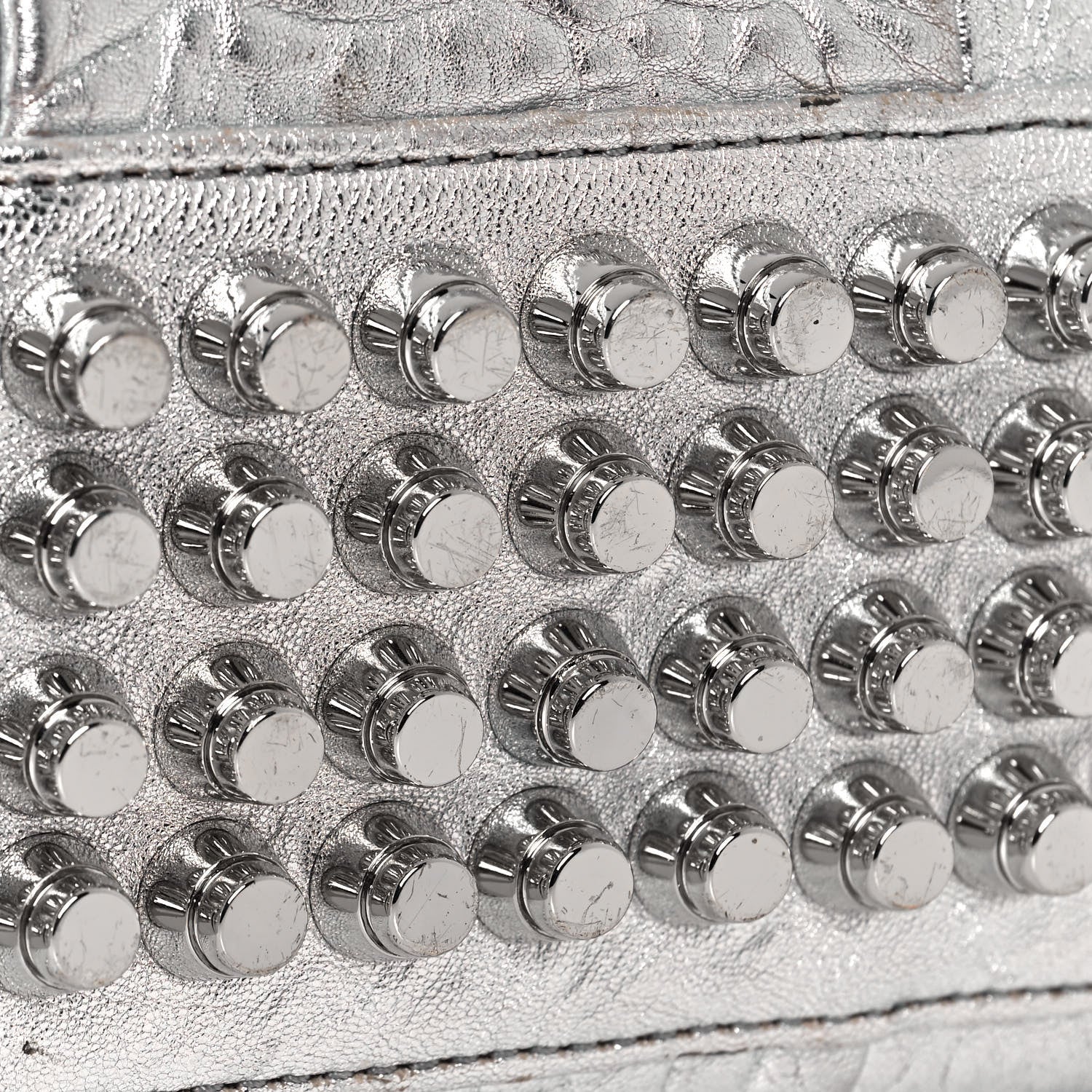 Alexander Wang Metallic Pebbled Lambskin Rockie Rhodium Silver 14 of 17