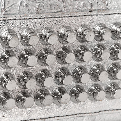 Alexander Wang Metallic Pebbled Lambskin Rockie Rhodium Silver 14 of 17