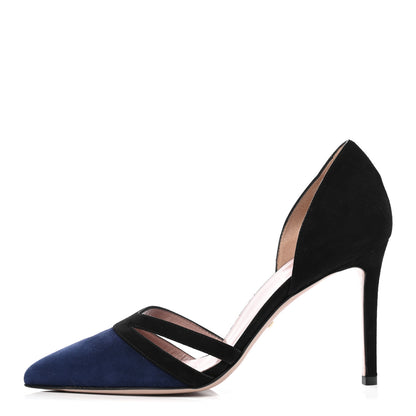Gucci Suede Pumps 37 Black Blue 1 of 7