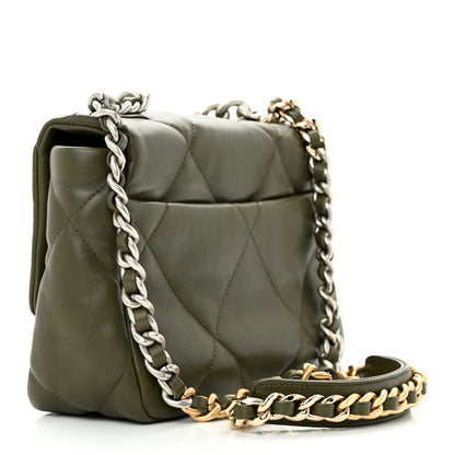 Chanel Lambskin Quilted Medium Chanel 19 Flap Khaki 3 of 11