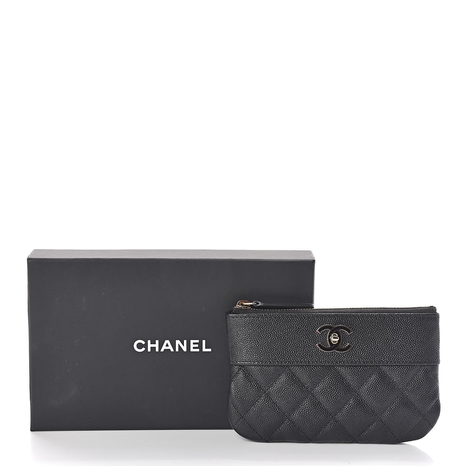 Chanel Caviar Quilted Small Vintage Mademoiselle Cosmetic Case Black 8 of 8