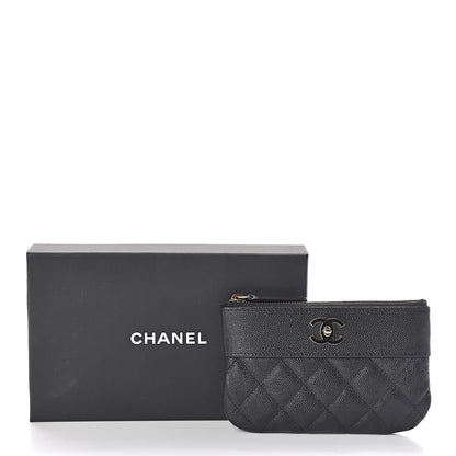 Chanel Caviar Quilted Small Vintage Mademoiselle Cosmetic Case Black 8 of 8