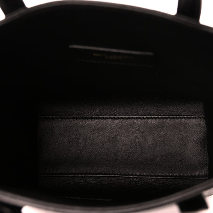 Saint Laurent Calfskin Crocodile Embossed Paris Mini Toy Shopper Tote Black 5 of 10