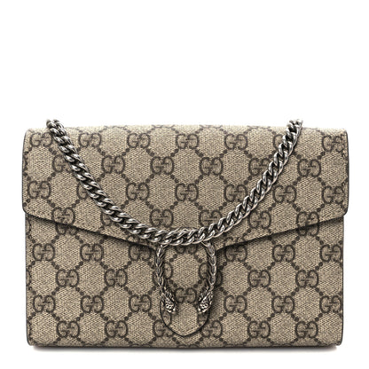 Gucci GG Supreme Monogram Mini Dionysus Chain Wallet Beige Taupe 1 of 10